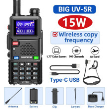 (Headset hinzufügen) UV 5RH 10W Funkgerät für Flugfunk mit großer Reichweite, drahtloser Frequenzkopie,