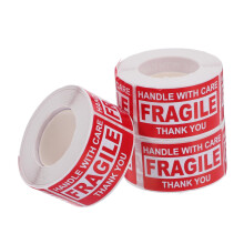 3 Rolls Fragile Stickers for Boxes with Strong Adhesion and Easy Peel Labels