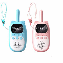 (Blau/Rosa) 2 Stück Mini-Walkie-Talkies für Kinder, wiederaufladbar, 1000 mAh Akku, 0,5 W Leistung,
