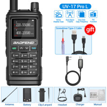 (BK Add H-Cable) UV-17 Pro Langstrecken-Walkie-Talkie Tri-Band-Funkgerät mit drahtloser Frequenzkopie