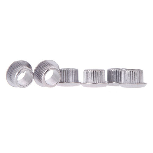 12X Guitar Tuner Conversion Bushings Adapter Ferrules Nickel Plating with Nice Plastic Shell Silver 1