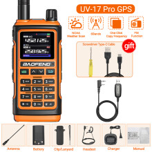 (OR-H-Cable)UV-17 Pro GPS-Funkgerät mit FM-Funkgerät für Flugfunk mit großer Reichweite, drahtloser