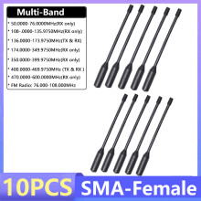 (10 Stück-Antenne) Walkie-Talkie-Antenne mit hoher Verstärkung, SMA-Buchse, Dualband, 19 cm, Multiband-Antenne