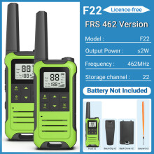 (FRS NO BAT-NEO)F22 FRS PMR Walkie-Talkie für Kinder, 2 Stück, tragbares Kinderfunkgerät