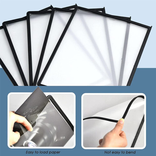 Wall Mounted File Organizer with 20Page DoubleSided A4 Display Panels for Office and Workshop 2