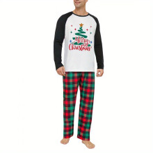 (M Men) Eltern-Outfit.Einzeln erhältlich: Familien-passender Weihnachtspyjama, Strampler/Hundekleidung mit Buchstaben- und