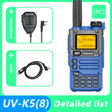 (1 Stück Mikrofonkabel) Walkie-Talkie UV-K5(8) 50–600 MHz Flugfunkempfang, Mehrband 136–600 MHz Senden,