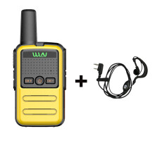 (LPEJ-Gelb) Mini-Walkie-Talkie WLN KD-C56B Tragbares Zweiwege-Funkgerät UHF 400–470 MHz 16 Kanäle mit