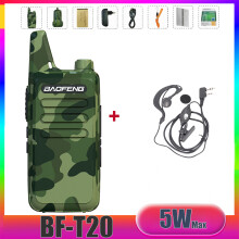 (1 Stück-Camo-HD) BF-T20 5W Tragbares Mini-Walkie-Talkie mit Typ-C-Ladeanschluss, Tarnmuster, Zwei-Wege-Funkgerät,