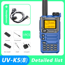 (1 Stück - Ohrkabel) Walkie-Talkie UV-K5(8) 50-600 MHz Flugfunkempfang, Multiband 136-600 MHz Senden,