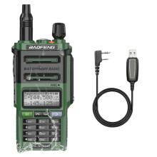 (Zusatzkabel) UV-9R Pro V2 Wasserdichtes IP68 Walkie-Talkie mit Typ-C-Ladegerät, leistungsstarker UHF/VHF-