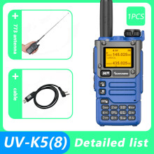 (1 Stück - 773-Kabel) Walkie-Talkie UV-K5(8) 50-600 MHz Flugfunkempfang, Mehrband 136-600 MHz Senden,
