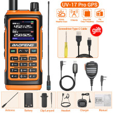 (Oder wie abgebildet) UV-17 Pro GPS-Walkie-Talkie mit großer Reichweite, drahtloser Kopierfrequenz,