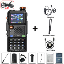 (EJ-TX-Kabel) UV-5RH PRO Walkie-Talkie mit GPS, 6-Band-AM/FM-Funkempfang, 640-Kanal-Frequenzkopie und
