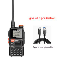 (1 Stück) UVK6 Walkie-Talkie AM/FM Zweiweg-Funkgerät mit Kommutatorstation, Amateurfunkgerät, Funkempfänger