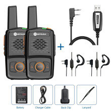 (USB-Stecker – 2 Stück – 3) Mini-Walkie-Talkie Motolola 16 Kanäle Professionell MT-N1 UHF 400–470 MHz