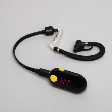 (schwarz) UHF Mini-Walkie-Talkie 400–470 MHz 0,5 W Ohrbügel-Funkgerät Zwei-Wege-Funkgerät Neues Modell