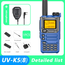 (1 Stück-Mikrofon) Walkie-Talkie UV-K5(8) 50-600 MHz Flugfunkempfang, Mehrband 136-600 MHz Senden, DTMF-Verschlüsselung