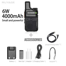 (1 Stück Q2 und Kabel) Tragbares Mini-Kommunikations-Walkie-Talkie, Zwei-Wege-Funkgerät, Ruyage Q2 Qualität,