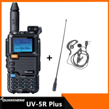 (771-Headset)UV-5R PLUS Walkie-Talkie Tri-Power Dualband UHF/VHF Polizeifunk 350-390MHz Zwei-Wege-Funkgerät