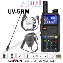 (771-HD-Mic)UV-5RM Walkie-Talkie, 3800-mAh-Akku, USB Typ-C, 14,5 W Sendeleistung, sechs Frequenzbänder,