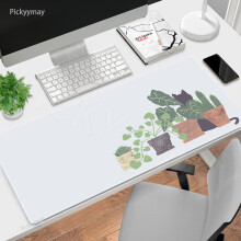 (400x800x2mm-WA0213 9) Katzen- und Pflanzen-Mauspad, Gaming-Mauspad, Tastaturunterlage, Schreibtischunterlage,