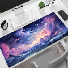 (400x800x2mm-SS PUP 9) Pink Cloud Gamer Mauspad, Gummimauspad mit Verriegelungskante