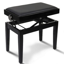 Adjustable Piano Bench for Kids with Padded Seat and Wooden Frame, Waterproof PU Leather 4656cm