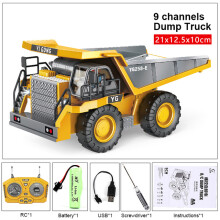 (Hellgrün) 2,4 GHz 6-Kanal 1:24 RC-Bagger Spielzeug RC Baufahrzeug aus Legierung und Kunststoff