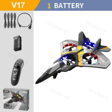 (V17 Grau 1 Batterie)2025NEU V17 RC ferngesteuertes Flugzeug 2,4G ferngesteuertes Kampfflugzeug Hobbyflugzeug
