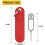 12Pc SIM Card Removal Tool-Sim Card Tray Pin Eject Removal Tool Needle Opener Ejector,with Removable Key Chain,Black+Red 6