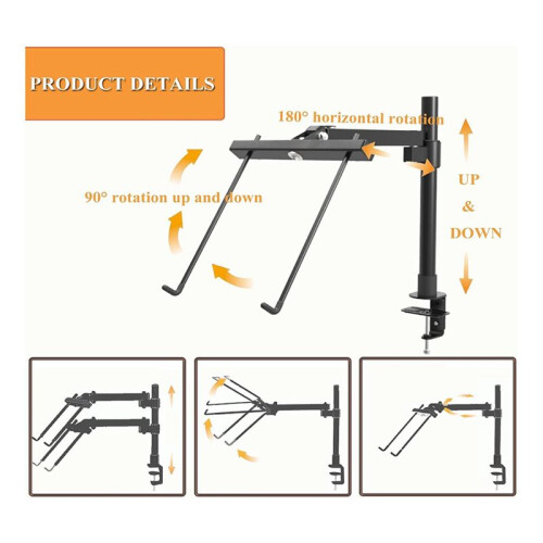 Metal Needlework Frame Stand Adjustable Rotating Embroidery Stand Embroidery Frame Stand for Needle Points 1