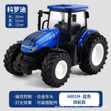 (Blauer 4-Rad-)RC-Sattelzug aus Leichtmetall, Transportfahrzeug, Baufahrzeug, Landwirtschaftssimulation,
