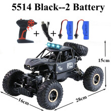 (5514-Black-Kit-2) Bezahlbarer Rock Crawler 4WD Offroad RC-Car ferngesteuertes Spielzeugauto mit Funksteuerung