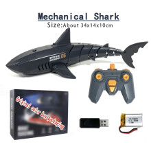 (F2)Ferngesteuertes Tierroboter-Simulationshai-Elektrospielzeug für Kinder, Jungen, Kinderpool, Wasserschwimmen,