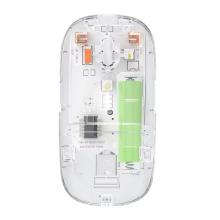 (Gelb) Wiederaufladbare kabellose Bluetooth-Gaming-Maus (transparent) für PC, Computer, Gaming und Laptop