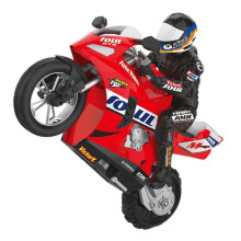 (Rot) Mini Fashion HC-802 1:6 RC ferngesteuertes Auto Motorrad selbstbalancierendes Stunt-Spielzeugauto