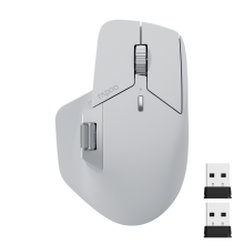 (BT 2,4G Blau) Rapoo MT760L/MT760M Multi-Modus-Akku-Funkmaus, ergonomisch, 4000 DPI-Unterstützung