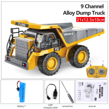 (Gelber Muldenkipper) RC-Ferngesteuertes Spielzeugauto Bagger Bulldozer Muldenkipper 2,4G High-Tech-Fahrzeug