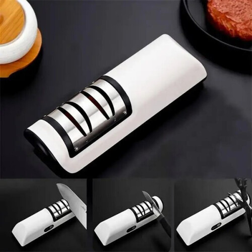 Automatic Knife Sharpener for Kitchen and Outdoor Knives, Features Sharpening Disc Technology, Ergonomic and Stable Construction 1