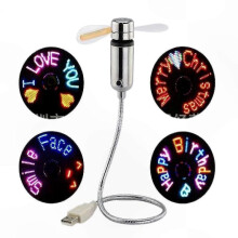 Portable USB Desk Fan with LED Lights for Laptop and Computer