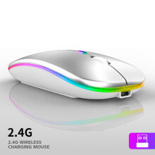 (1000x500x3mm-WA00391 CAT 2) Kabellose Maus für Laptop/PC, 2,4 GHz RGB, wiederaufladbar, kabellos