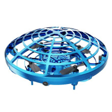 (blau) Mini-UFO-RC-Hubschrauber-Flugzeug mit Handsensor, Infrarot-Quadrocopter, elektrischer Induktions-Flugball