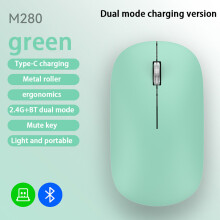 (1000 x 500 x 3 mm – Linux) Neue kabellose Bluetooth-Maus mit Stummschaltung, Dual-Modus, einstellbarer