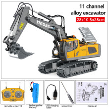 (Gelber Bagger) RC-Legierungsbagger, Bulldozer, ferngesteuerter Muldenkipper, Elektrotechnik, 2,4G