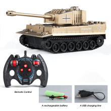 (NF779SZ Gelb) RC-Panzer 7-Kanal 2,4 GHz 1:30 Ferngesteuerter Raupenpanzer Modell Weltkrieg Militär-LKW