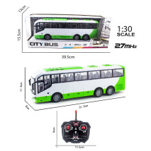 (Grün) 1/30 RC-Auto, elektrischer Fernsteuerungsbus mit Licht, Reisebusmodell, 2,4 GHz, Kinderspielzeug
