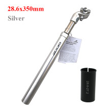 (28,6 mm Silber) ZOOM Federsattelstütze für Fahrräder, 40/50 mm Federweg, Aluminium, 27,2, 28,6, 30,0,