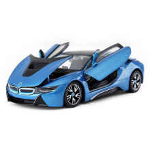 (Blau) BMW i8 Supercar Modellauto im Maßstab 1:24 aus Leichtmetall, Sammlerstück, Geschenk, ohne Fernbedienung