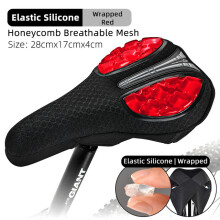 (LF1034-1R) Fahrradsattel Hohl Atmungsaktiv MTB Fahrrad Silikon Sitzkissenbezug Matte Silica Sättel